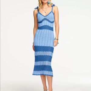 Colorblock Birdie Crochet Midi Dress - Ramy Brook
